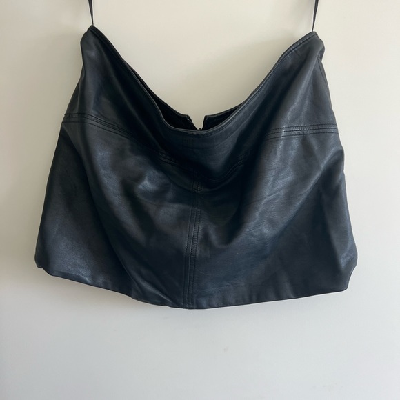 ASOS genuine leather mini skirt size 16 - Picture 3 of 5